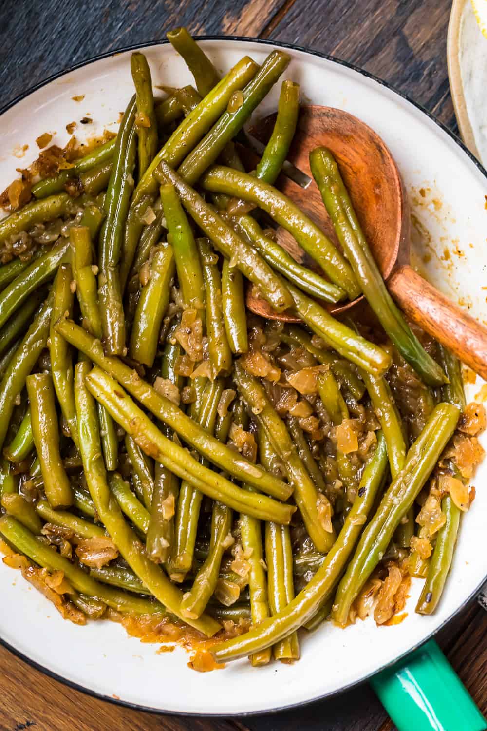 green beans and bacon recipe on dish