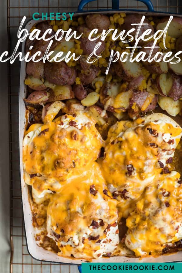 bacon crusted chicken pinterest image