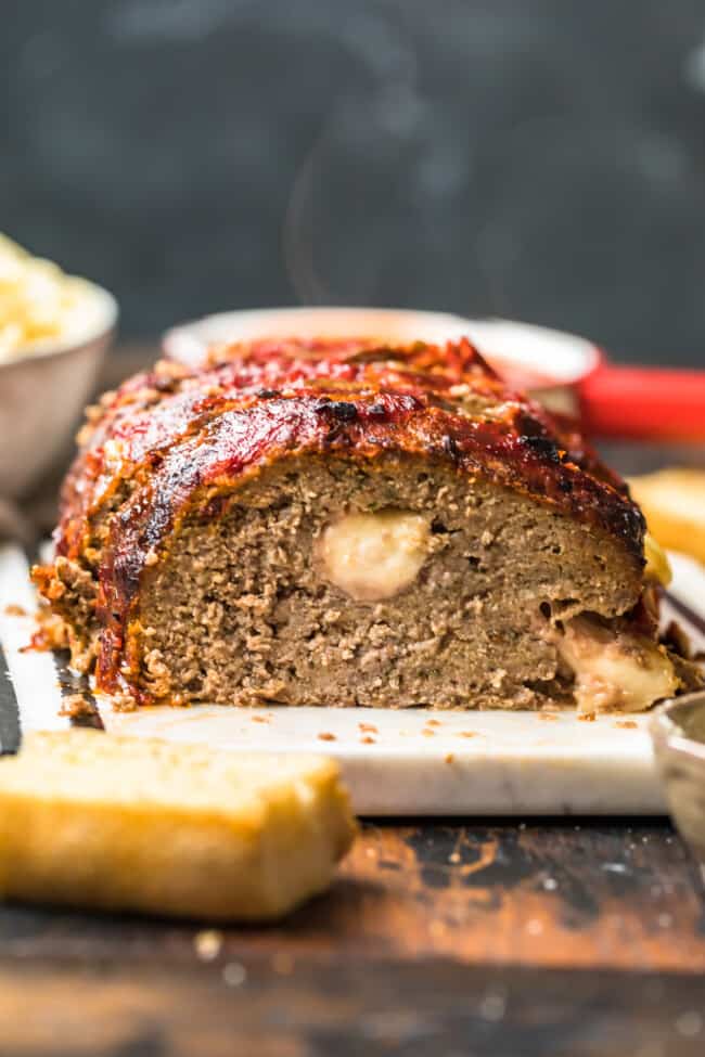 Mozzarella Stuffed Meatloaf (Italian Meatloaf) (VIDEO)