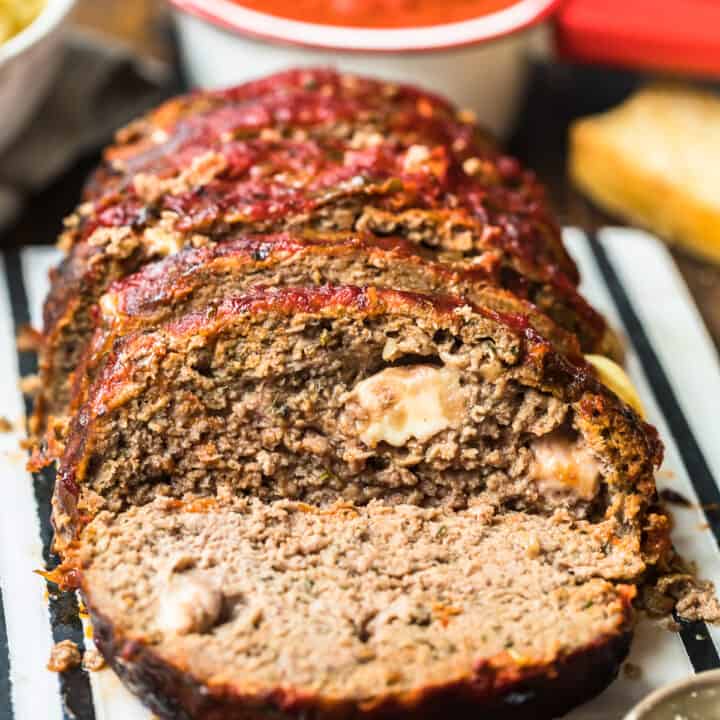 Mozzarella Stuffed Meatloaf (Italian Meatloaf) - (VIDEO)