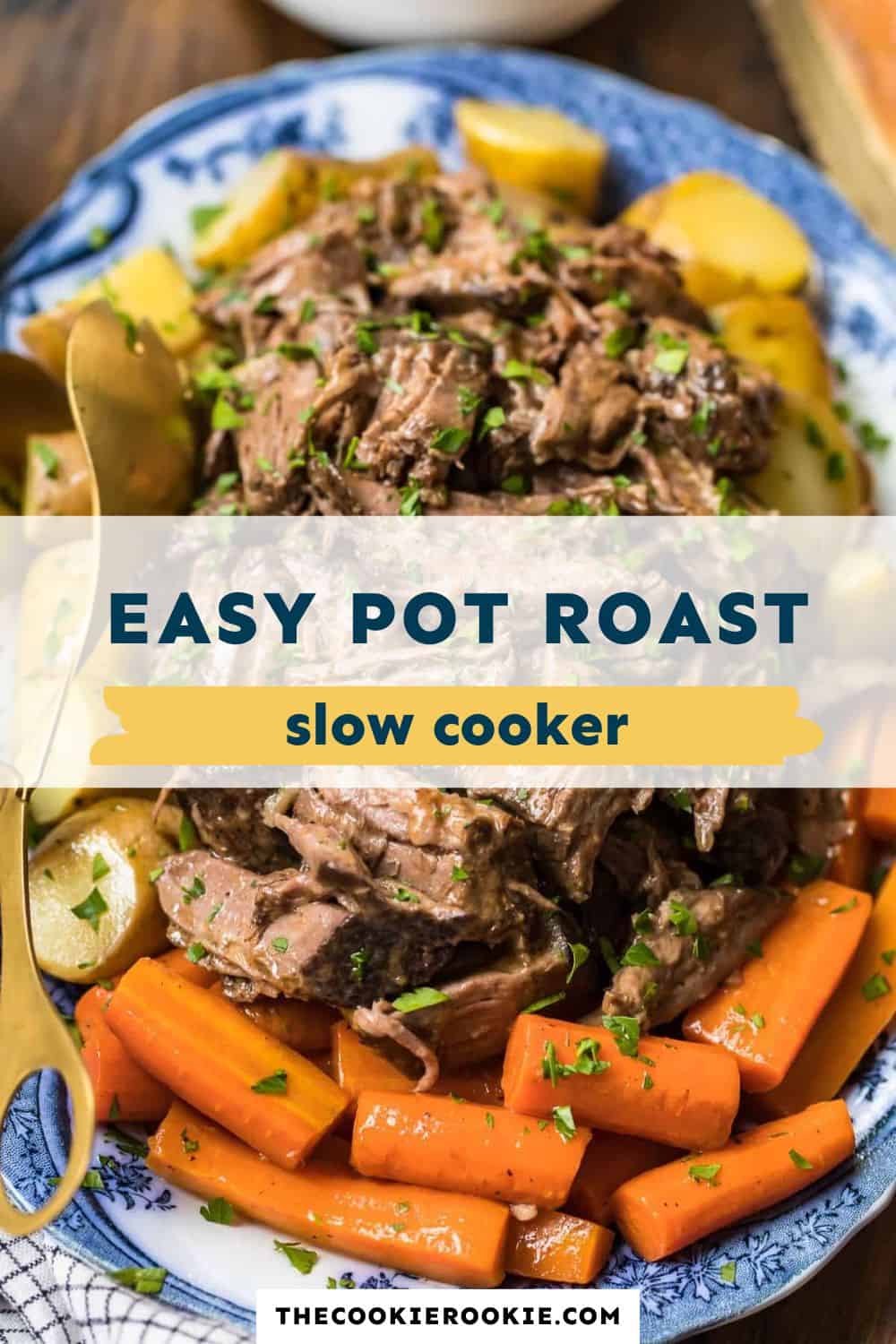 slow cooker pot roast pin image