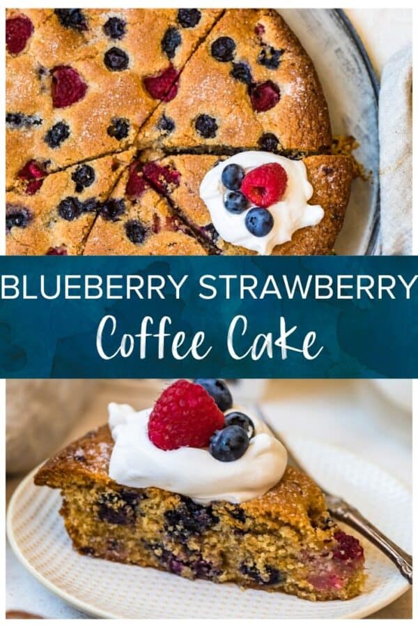 blueberry strawberry coffee cake pinterest collage