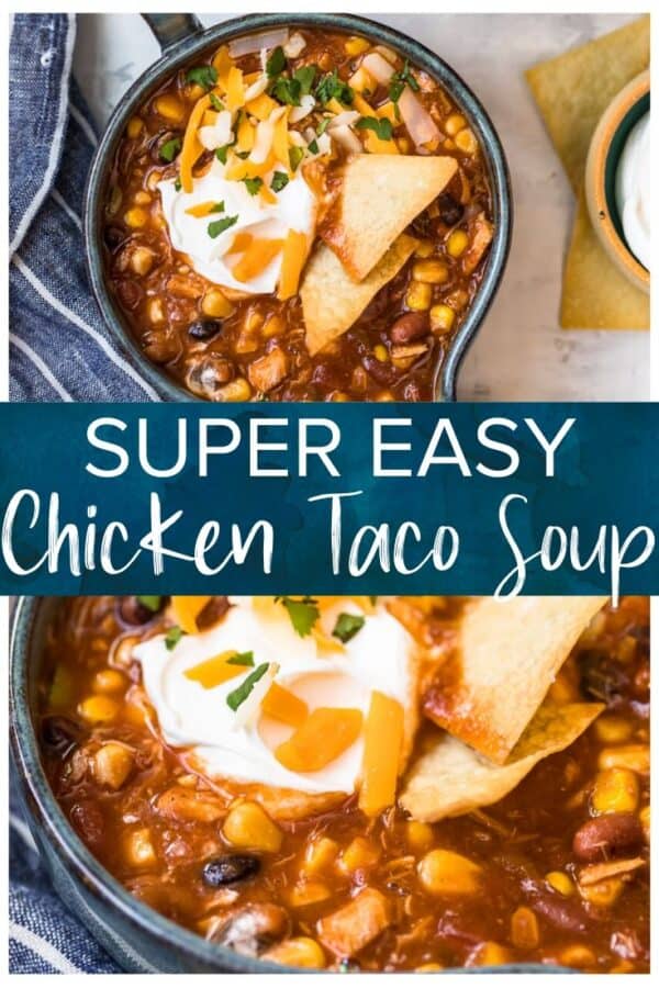 chicken taco soup pinterest image