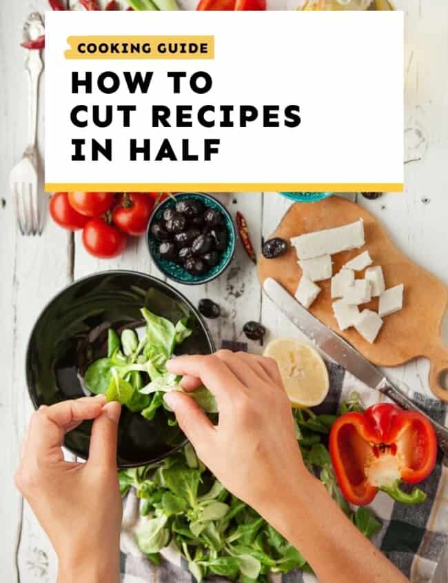 how to cut recipes in half
