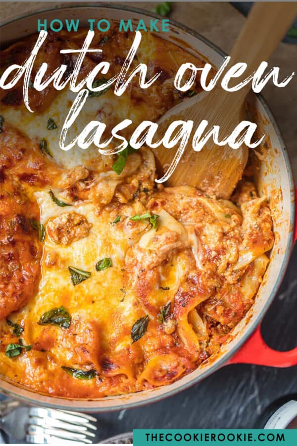 dutch oven lasagna pinterest image