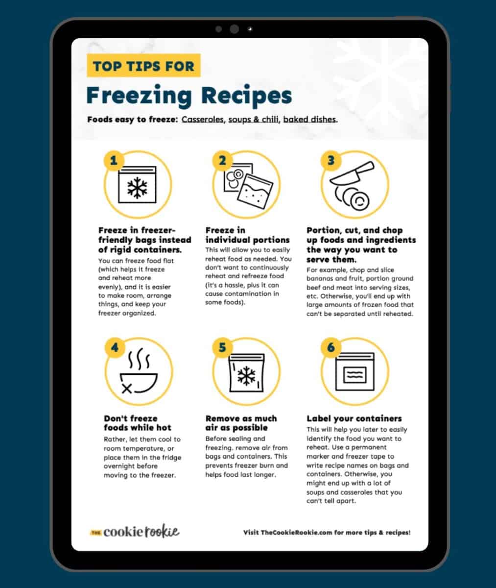 freezing recipes iPad image