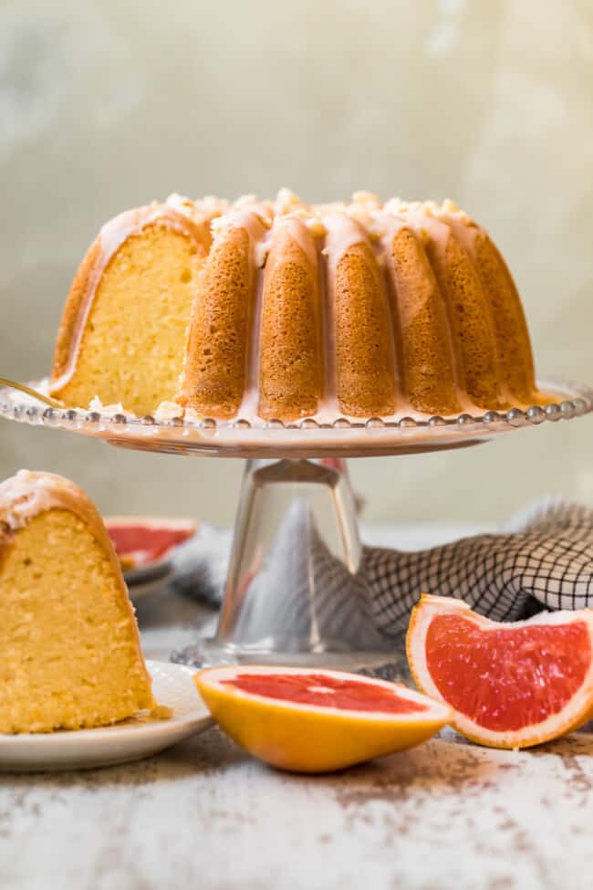 Pink Grapefruit Cake with Ginger Grapefruit Glaze Recipe The Cookie