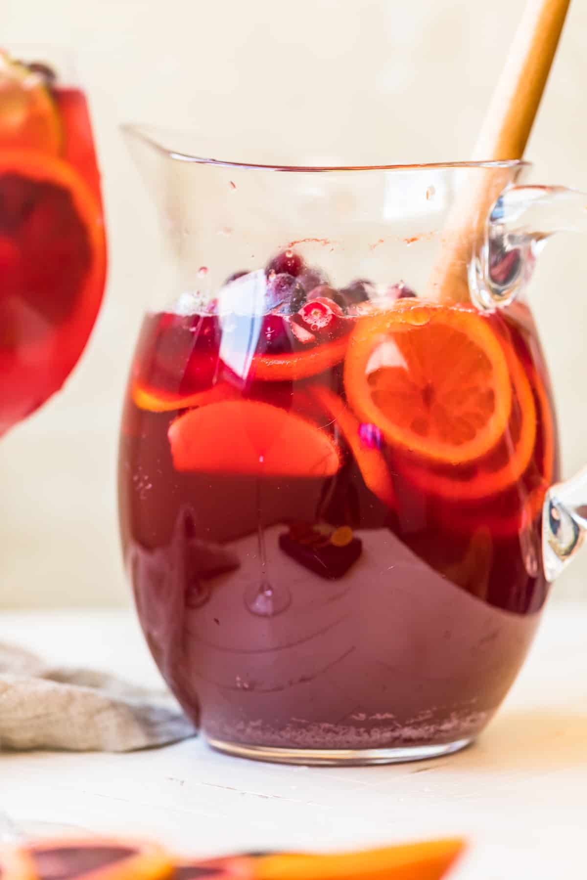 A pitcher of the sangria