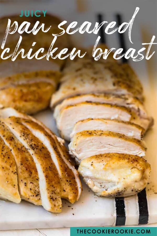 pan seared chicken breast pinterest image
