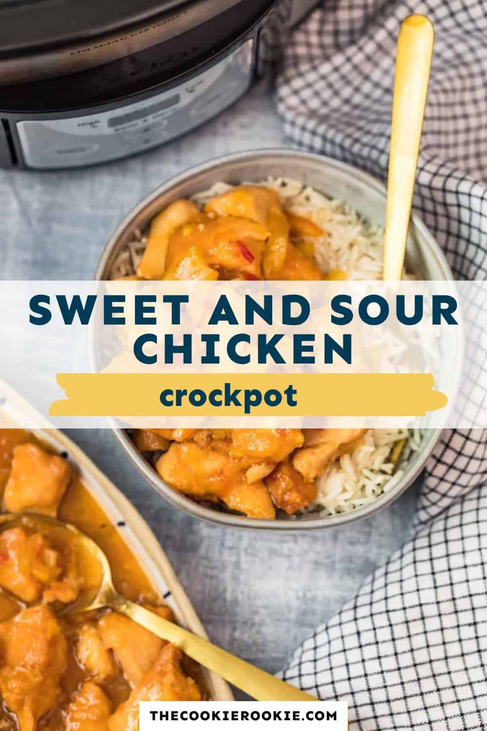 crockpot sweet and sour chicken pin image