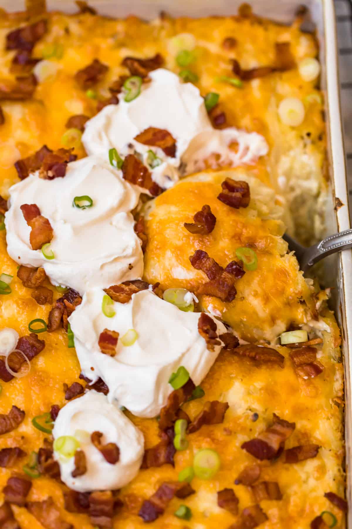 Loaded Hash Brown Potato Casserole - The Cookie Rookie®