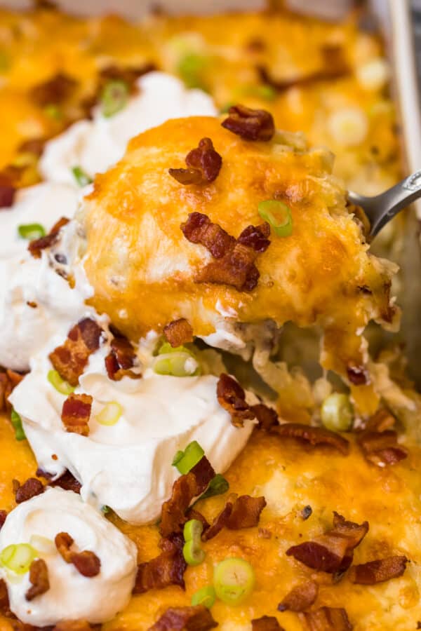 spoonful of Hash Brown Potato Casserole