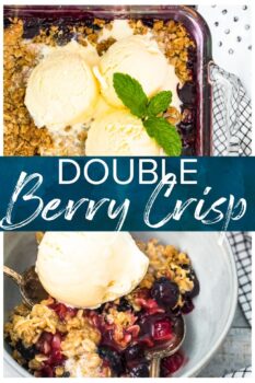 double berry crisp pinterest image