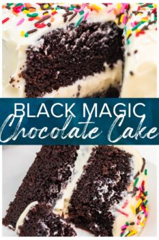 black magic chocolate cake pinterest collage