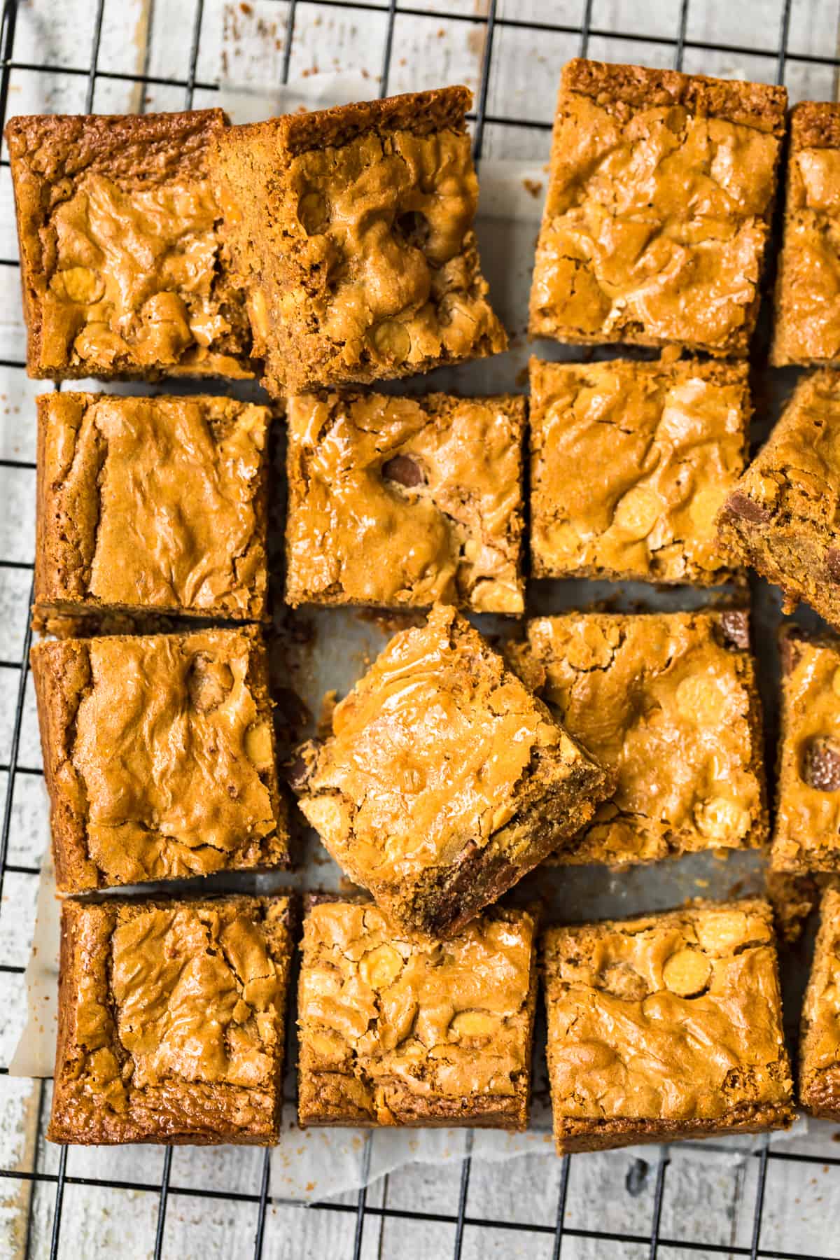 Chocolate Chip Peanut Butter Blondies Recipe
