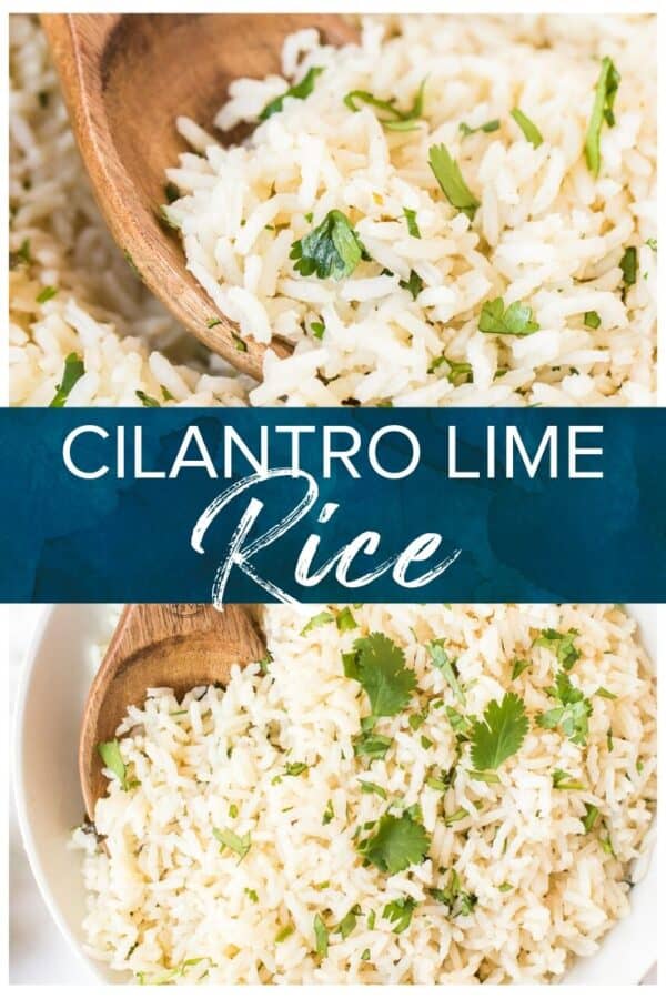 cilantro lime rice pinterest collage