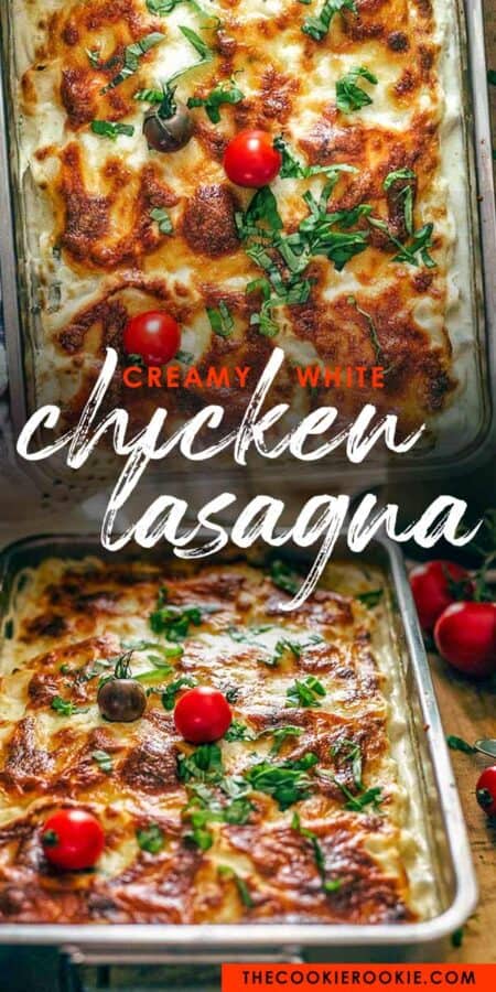 white chicken caprese lasagna pinterest collage