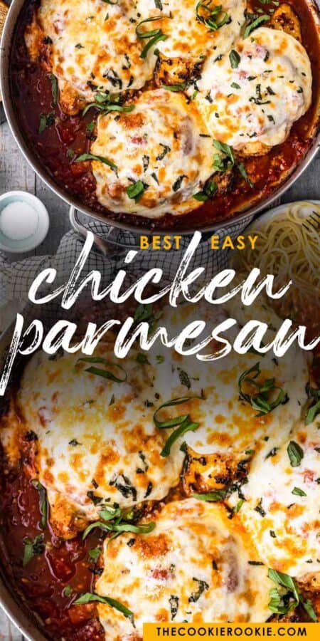 easy chicken parmesan pinterest collage