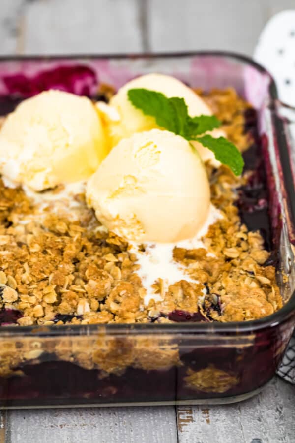 up close image of berry crisp