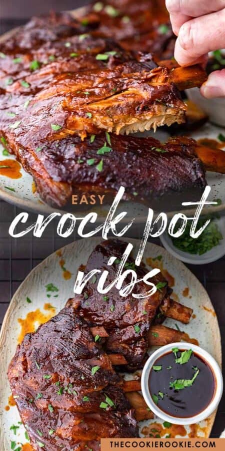 Crock pot ribs pinterest collage