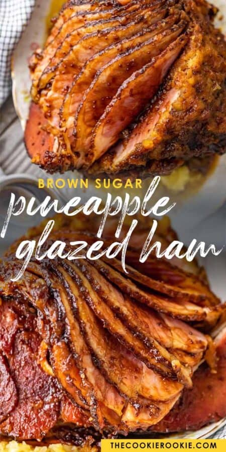 pineapple glazed ham pinterest collage