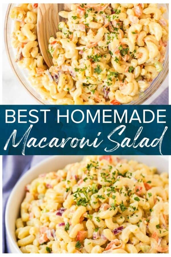 homemade macaroni salad pinterest collage