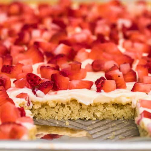 sugar cookie bars in sheet pan