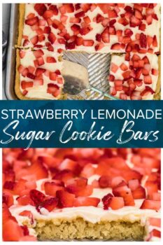 strawberry lemonade sugar cookie bars pinterest collage