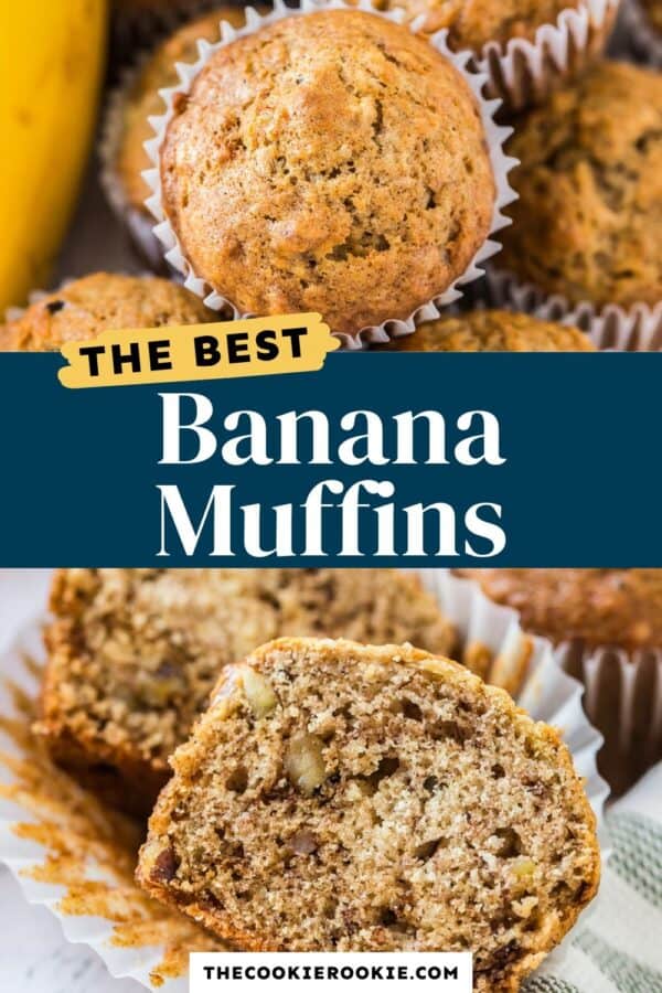 banana muffins pinterest collage
