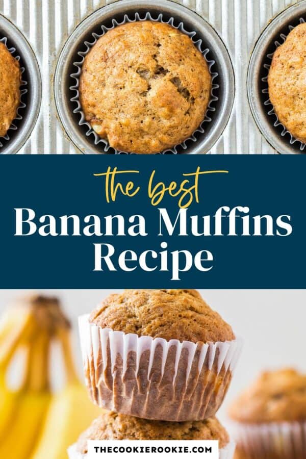 banana muffins pinterest collage