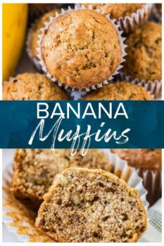 banana muffins pinterest collage