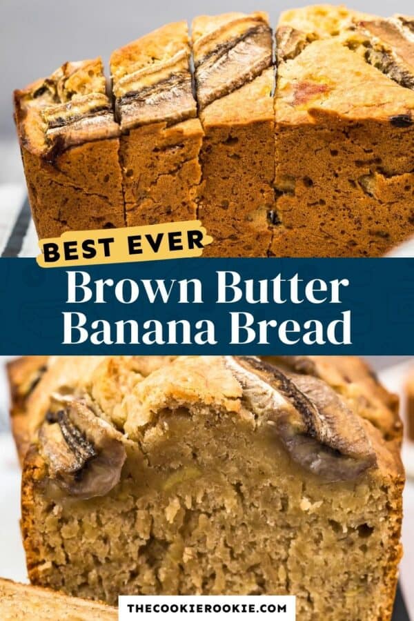 brown butter banana bread pinterest