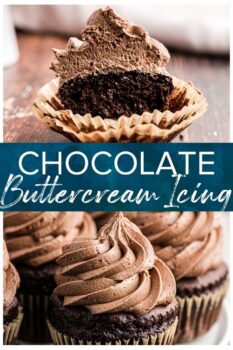 chocolate buttercream icing pinterest collage