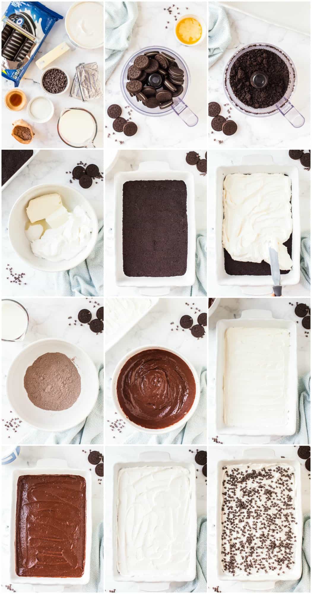 photos étape par étape de la réalisation des lasagnes au chocolat
