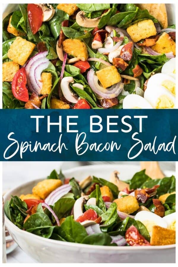 spinach salad pinterest collage
