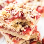 stacked strawberry oatmeal bars