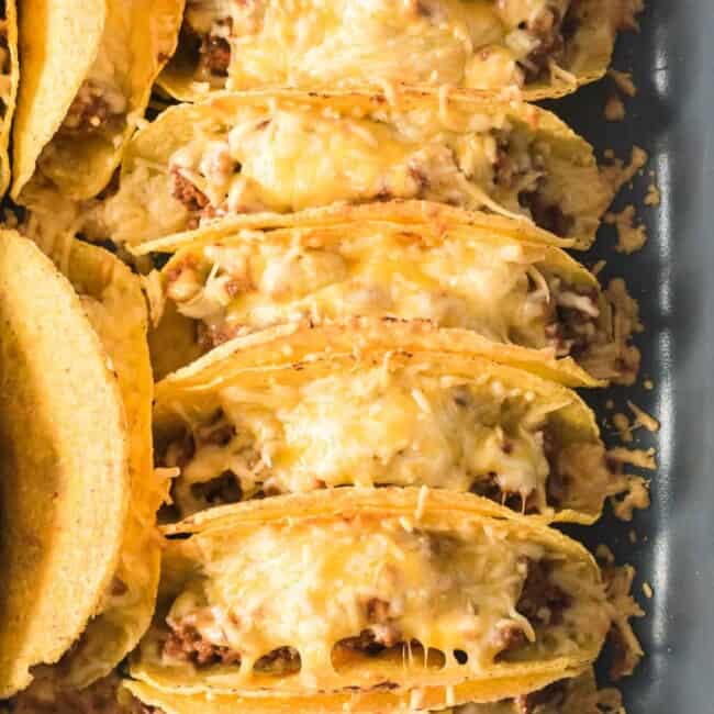baked ground beef baked tacos in dish