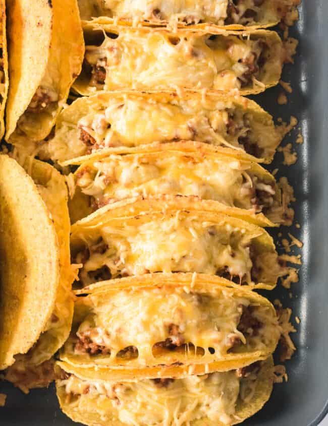 baked ground beef baked tacos in dish