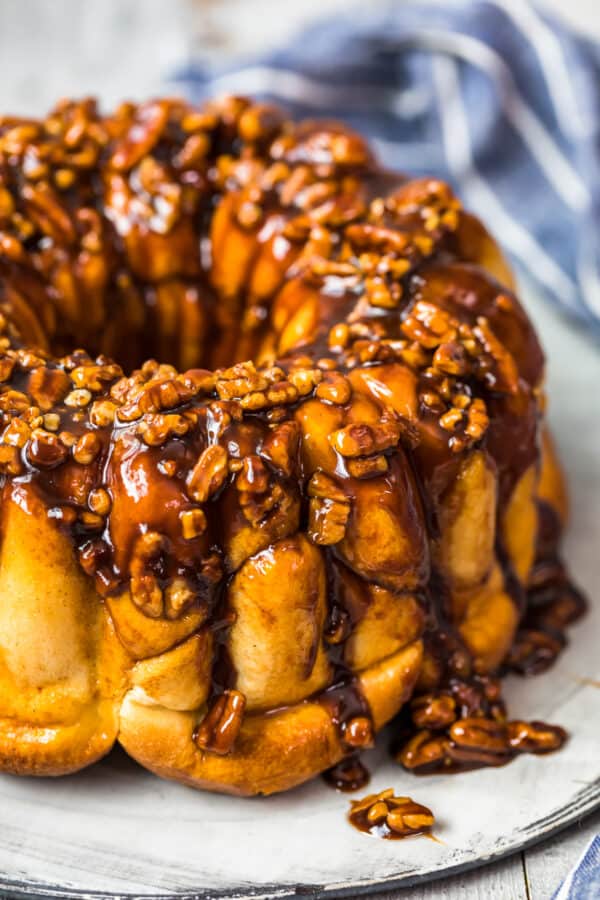 butterscotch monkey bread on platter