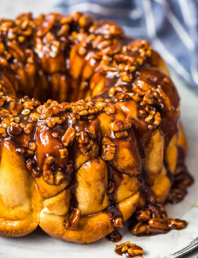 butterscotch monkey bread on platter