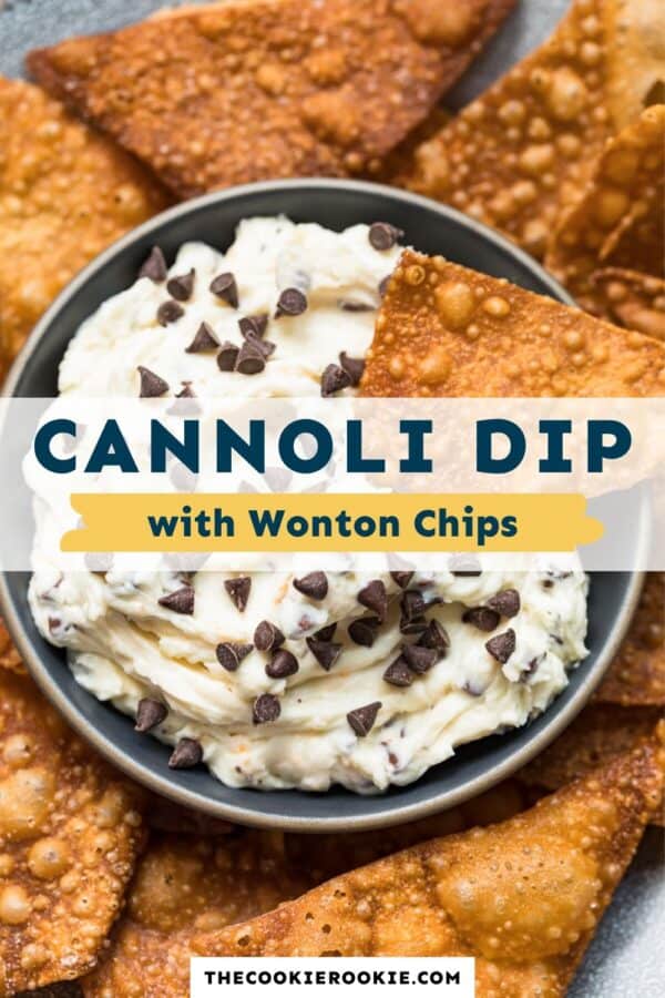 cannoli dip with wonton chips pinterest