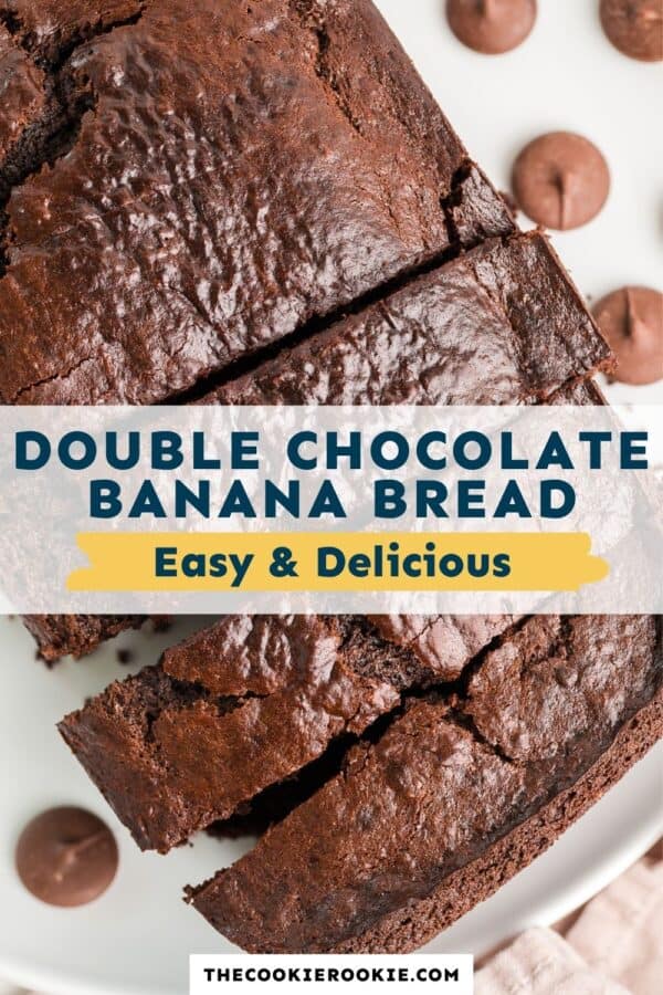 chocolate banana bread pinterest collage