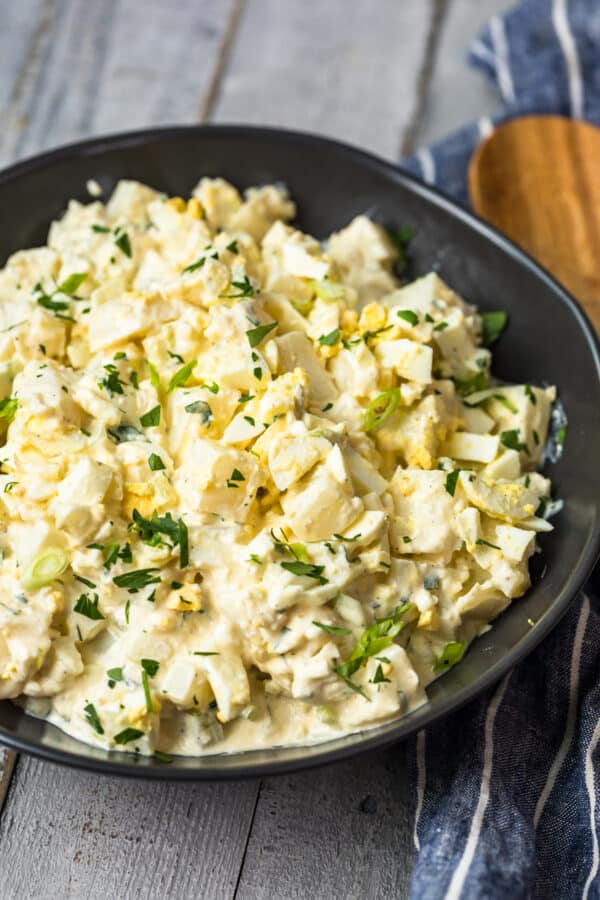 potato salad with egg in bowl