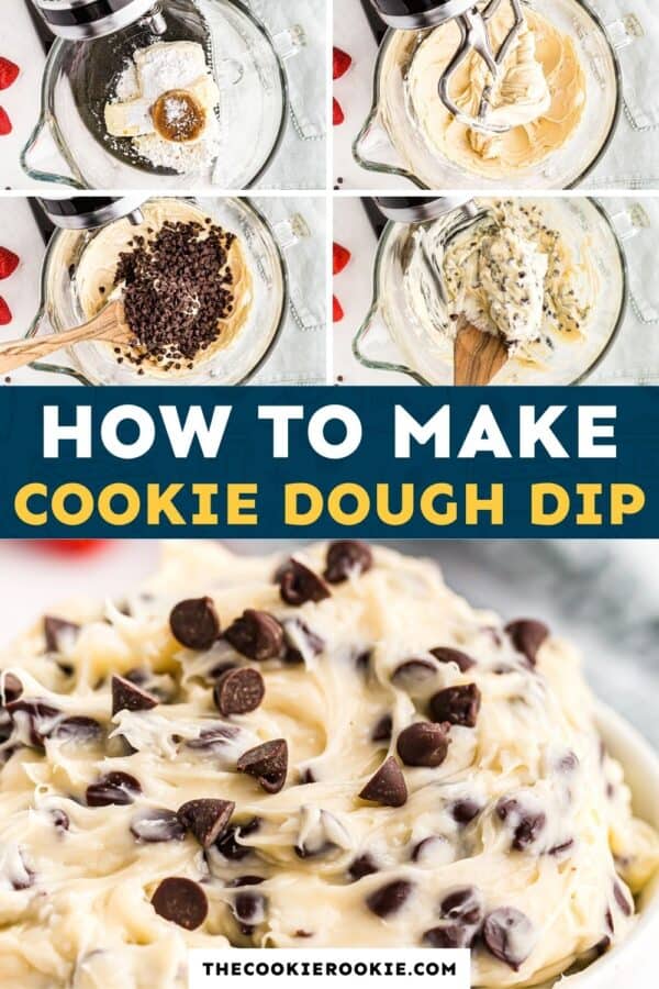 cookie dough dip pinterest collage