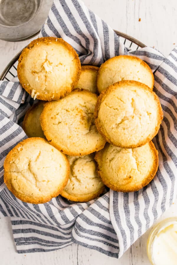 bowl of cornbread muffins