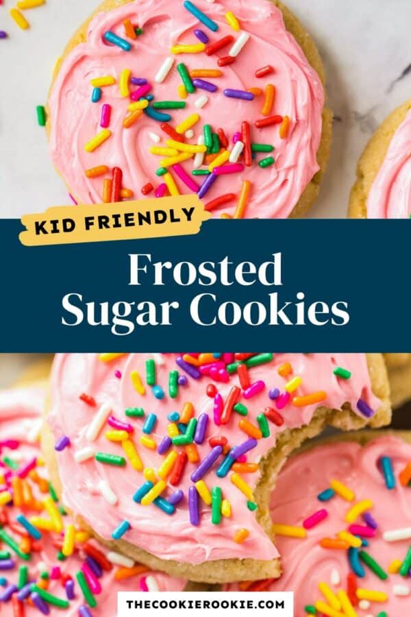 frosted sugar cookies pinterest collage