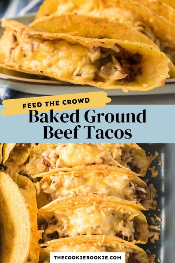 baked ground beef baked tacos pinterest collage