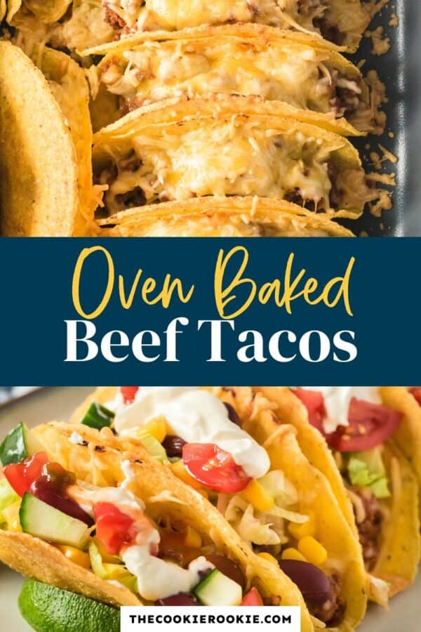 baked ground beef baked tacos pinterest collage
