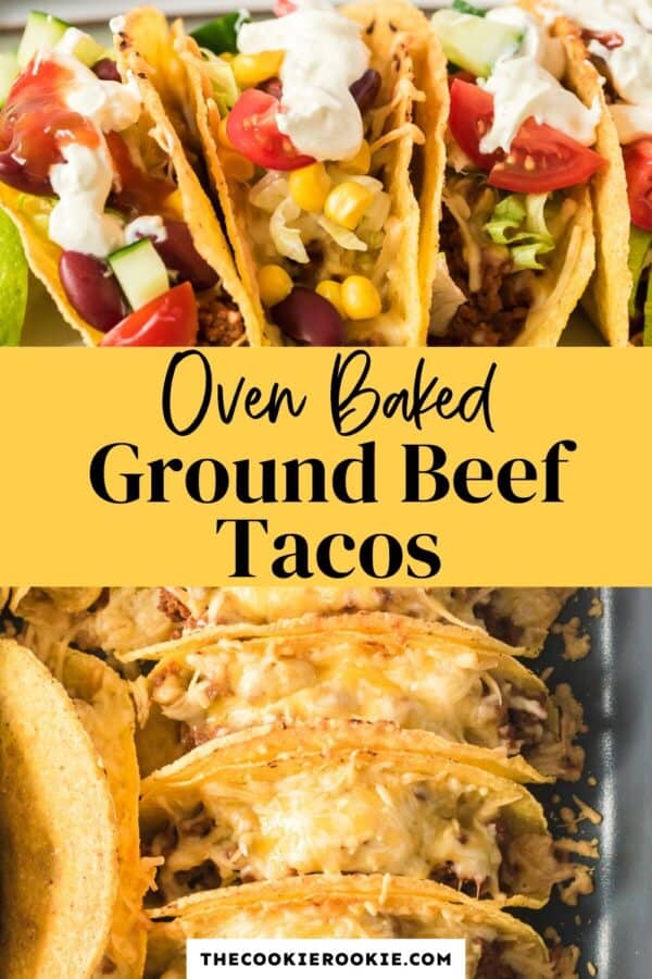baked ground beef baked tacos pinterest collage