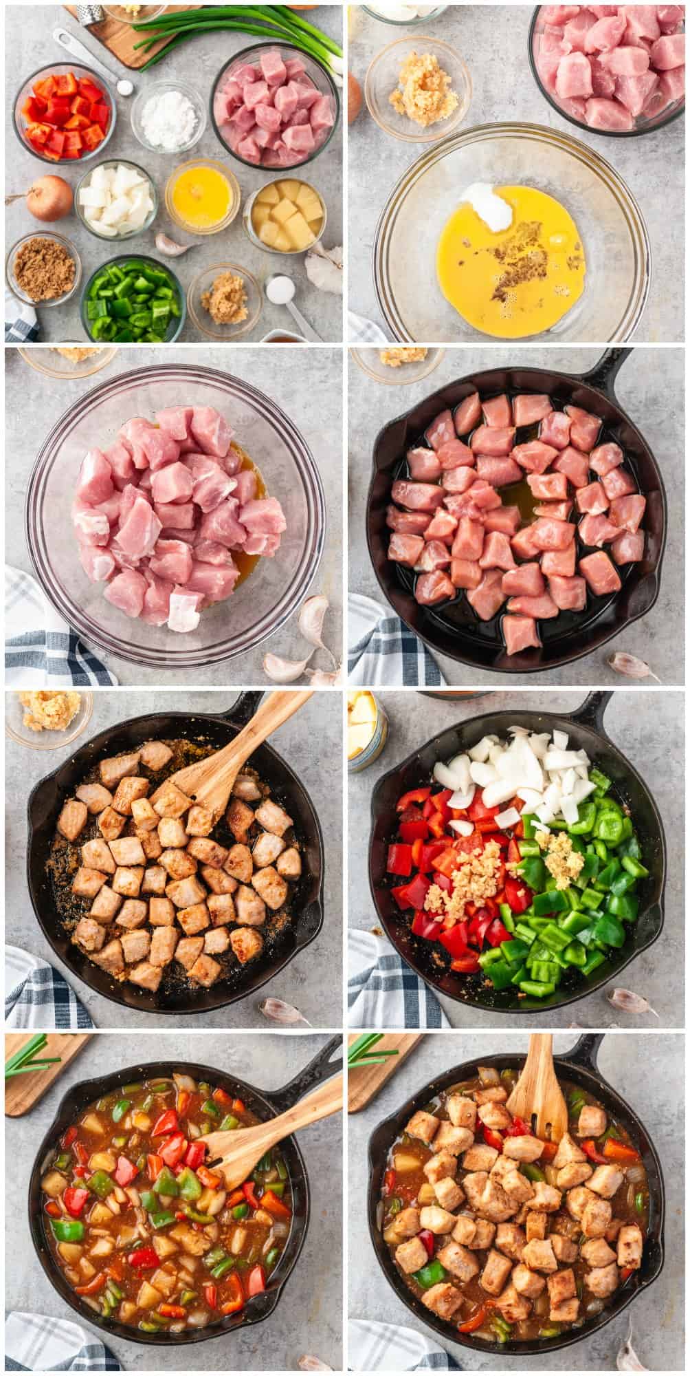 step by step photos for how to make sweet and sour pork